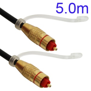 5M Gold-Plating Toslink Digital Optical Fiber Audio Cable SPDIF
