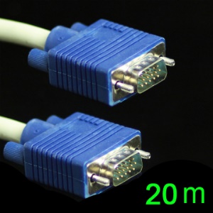 High Quality HD15 VGA 3+6 Monitor M/M Male to Male Extension Cable,Length:20M