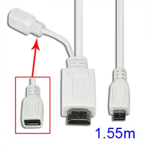 MHL Micro USB HDMI Cable for Samsung S2 i9100 HTC EVO 3D Flyer Sensation