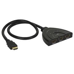 3-port 3x1 Pigtail Audio Video HDMI Intelligent Switcher Splitter Cable Up to 1080p 2.5Gbps