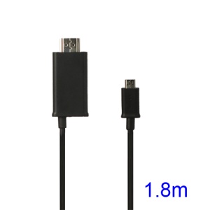 1.8M Micro USB to HDMI Smartphone HDTV MHL Adapter Cable for Samsung Galaxy S II / LTE / Nexus / Note, HTC One X / XL / EVO 3D / Flyer / Sensation / Amaze 4G