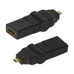 Micro HDMI Male to HDMI Female 90 180 Degree Swiveling Right Angled Adapter