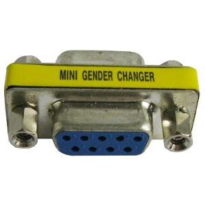 RS232 9 Pin F-F mini gender changer