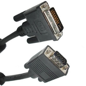 VGA 15Pin Male to DVI 24+5 Pin Male Cable