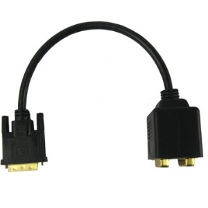 DVI 24+1 Pin Male to 2 x DVI 24+1 Pin Female Cable (extention)