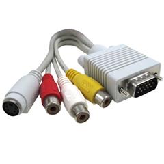 VGA to S-Video AV RCA TV Converter Cable Adapter with 2 Audio cable