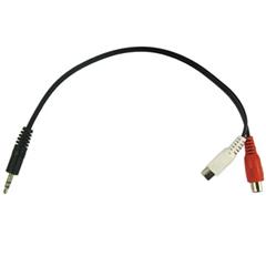 3.5mm male stereo jack to 2 Female RCA plugs cable