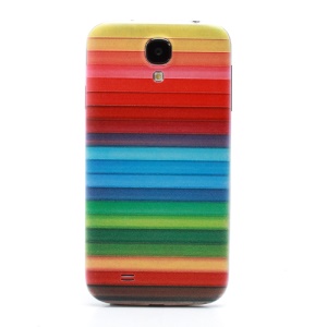 Colorized Stripes Embossed Back Housing Cover for Samsung Galaxy S4 S IV i9500 i9505