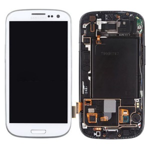 AT&amp;T Samsung Galaxy S III SGH-I747 LCD Assembly with Touch Screen + Middle Frame - White