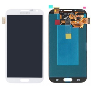 LCD Assembly with Touch Screen Digitizer Repair Part for Samsung Galaxy Note II 2 N7105 LTE - White