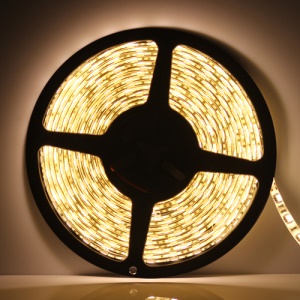 Flexible Waterproof 5M 5050 SMD LEDs Strip Light 60pcs/M - Warm White