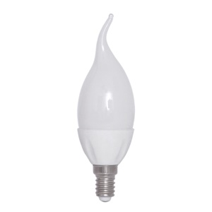 E14 1.5W 6500K 129-Lumen 30-Led Ceramic Candle Light Bulb AC 220V Milky Cover - White