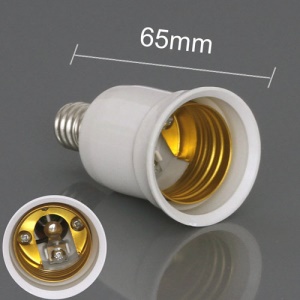 E27 to E14 CLF LED Light Bulb Lamp Converter Adapter, Length: 65mm