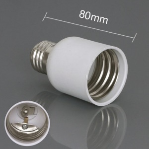 E40 to E27 CLF LED Light Bulb Lamp Adapter Converter, Length: 80mm