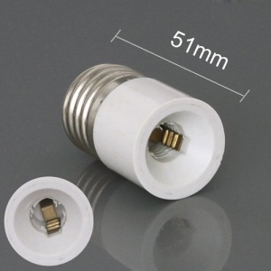 E11 to E27 CLF LED Light Bulb Lamp Adapter Converter, Length: 51mm