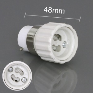 GU10 to B22 CLF LED Light Bulb Lamp Adapter Converter, Length: 48mm