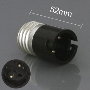 B22 to E27 CLF LED Light Bulb Lamp Adapter Converter, Length: 52mm
