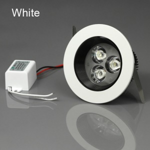 3W LED Ceiling Light Lamp Downlight AC85-265V Dia.88 x H55mm - White