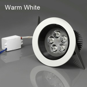 5W LED Ceiling Light Downlight Lamp AC85-265V Dia.108 x H80mm - Warm White