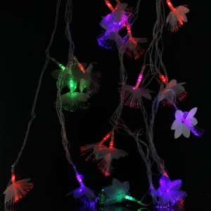 Multicolor Floral Shaped LED RGB Color Changing Fairy Lights String for Christmas Illuminations