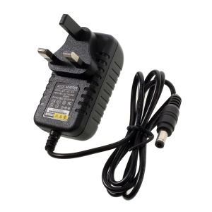 12V 1A Travel Charger for LED Light and Security Products - UK Plug