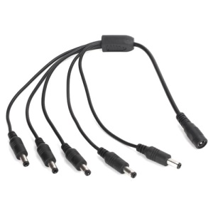 5 in 1 Female to Male DC Connector Power Cord Adapter for LED Strip CCTV Camera