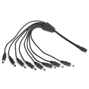8 in 1 Female to Male DC Connector Power Cable Adapter for LED Strip CCTV Camera