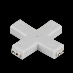 Cross Shape 2pin LED Strip Connector for 3528 RGB Flexible LED Strip Light