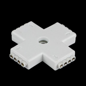 Cross Shape LED Strip Connector for 4pin 5050 / 3528 RGB Flexible LED Strip Light
