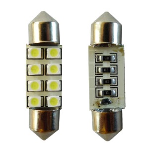 12V 36MM 8SMD LED Car Vehicle Lamp Bulbs Door License Plate Lights(Package included 2 pcs)