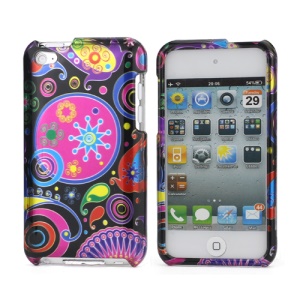 Colorful Flower Ribbon 2 in 1 Snap-On Hard Case for iPod Touch 4