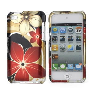 2 in 1 Snap-on Hard Protective Case for iPod Touch 4 Beautiful Flower Pattern