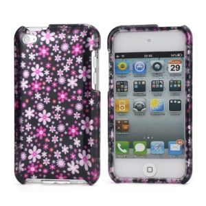 Flower Pattern Snap-on Protective iPod Touch 4 Hard Case