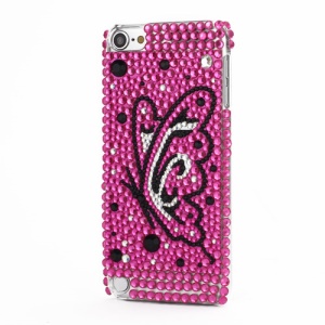 Bling iPod Touch 5 Luxury 3D Swarovski Crystal Diamond Butterfly Rose Case Cover