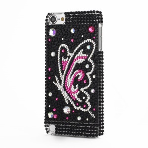 Elegent Butterfly Swarovski 3D Diamante Crystal Shell Cover for iPod Touch 5