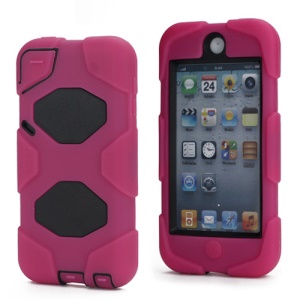 New Survivor Impact Hybrid Hard Case for iPod Touch 5 with Screen Protector - Black / Rose