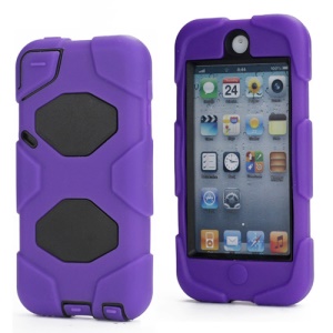 New Survivor Impact Hybrid Hard Case for iPod Touch 5 with Screen Protector - Black / Purple