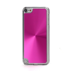 Metallic CD Pattern Transparent Edge Hard Case Cover Skin for iPod Touch 5 - Rose