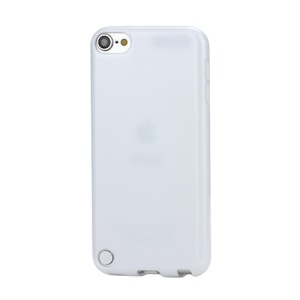 Glossy Solid Color TPU Candy Gel Cover Case for iPod Touch 5 - White