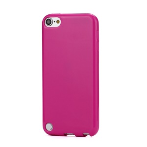 Glossy Solid Color TPU Candy Gel Cover Case for iPod Touch 5 - Rose