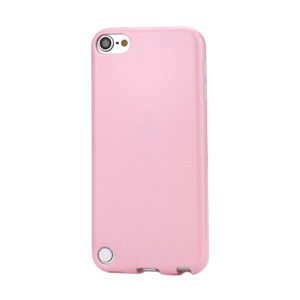 Glossy Solid Color TPU Candy Gel Cover Case for iPod Touch 5 - Pink
