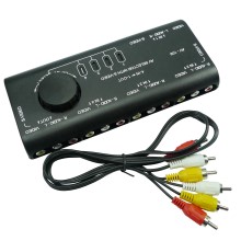 4 Input 1 Output Switch AV Audio Video Signal Switcher AV109