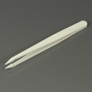 Pointed Tip Anti-static Plastic Tweezer Repair Tool - White
