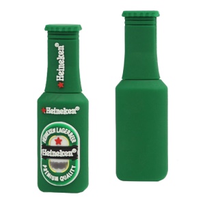 Heineken Bottle USB 2.0 Flash Disk, 2/4/8/16/32GB Available
