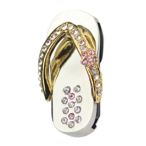 Flip-flop Shoe Diamond USB Flash Memory Drive Stick, 2/4/8/16/32GB Available