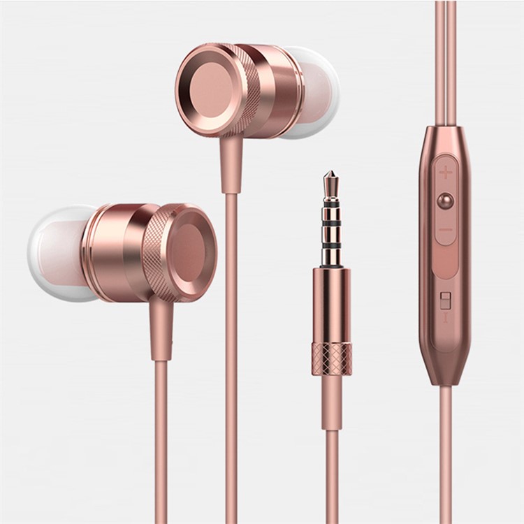 3.5mm Universal Wired Earphone Headphone with Microphone - Rose Gold Color, Galaxy S8
3.5mm Universal Wired Earphone Headphone with Microphone - Rose Gold Color, Galaxy S8