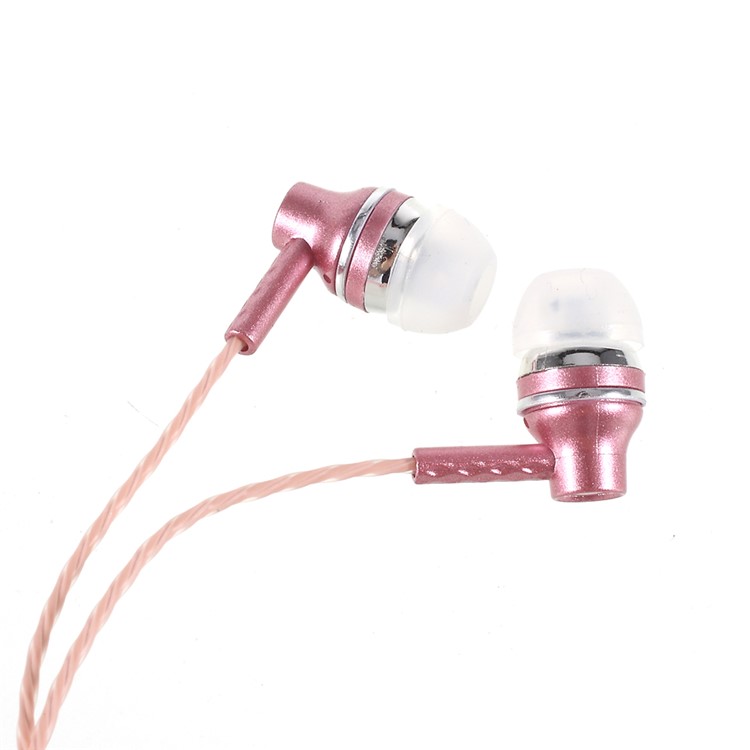 

007 3.5mm In-ear Earbud Headset with Microphone for iPhone Samsung Huawei - Rose Gold, iPhone 6s Plus