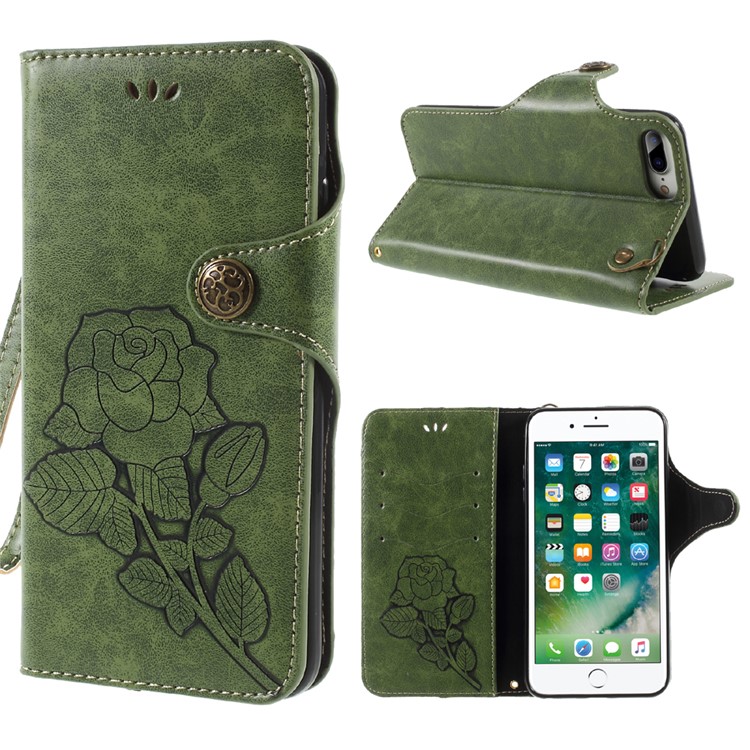 Retro Style Imprint Rose Pattern Stand Wallet Leather Case for iPhone 8 Plus / 7 Plus 5.5 inch - Green
Retro Style Imprint Rose Pattern Stand Wallet Leather Case for iPhone 8 Plus / 7 Plus 5.5 inch - Green
