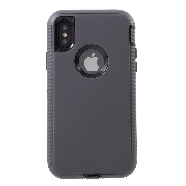 3-piece Shockproof Drop-proof Dust-proof Hybrid Mobile Phone Cover for iPhone XS/X 5.8-inch (Plastic + Silicone) - Black / Grey, iPhone XS 5.8 inch
3-piece Shockproof Drop-proof Dust-proof Hybrid Mobile Phone Cover for iPhone XS/X 5.8-inch (Plastic + Silicone) - Black / Grey, iPhone XS 5.8 inch