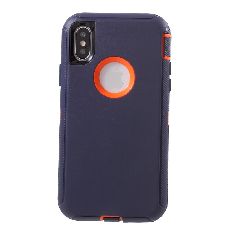 3-piece Shockproof Drop-proof Dust-proof Hybrid Protective Case for iPhone XS/X 5.8-inch (Plastic + Silicone) - Orange / Dark Purple, iPhone XS 5.8 inch
3-piece Shockproof Drop-proof Dust-proof Hybrid Protective Case for iPhone XS/X 5.8-inch (Plastic + Silicone) - Orange / Dark Purple, iPhone XS 5.8 inch